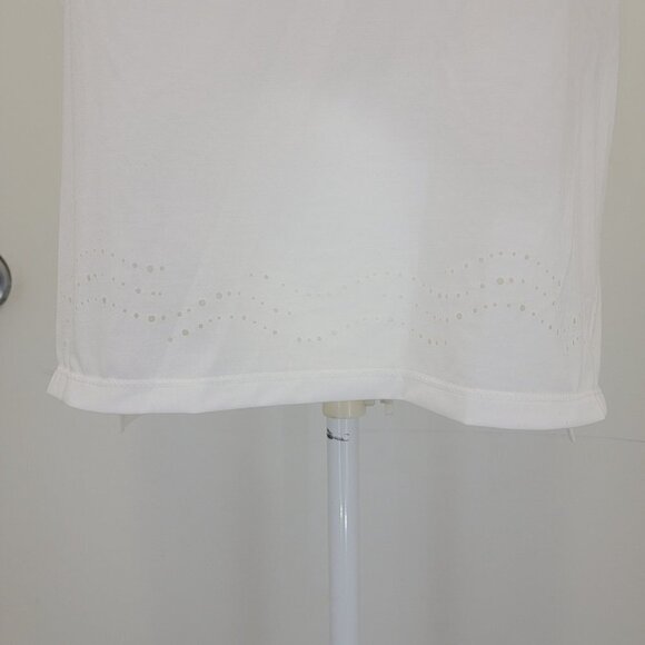 Women's Laser Cut Tank Top White Color - Picture 4 of 6